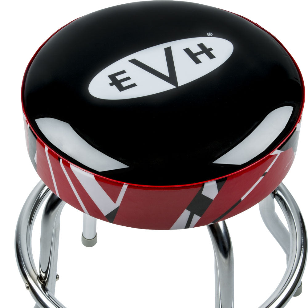 EVH TABURETE DE BAR CON LOGOTIPO EVH Y RIBETE A RAYAS Banco De Metal 0227297024