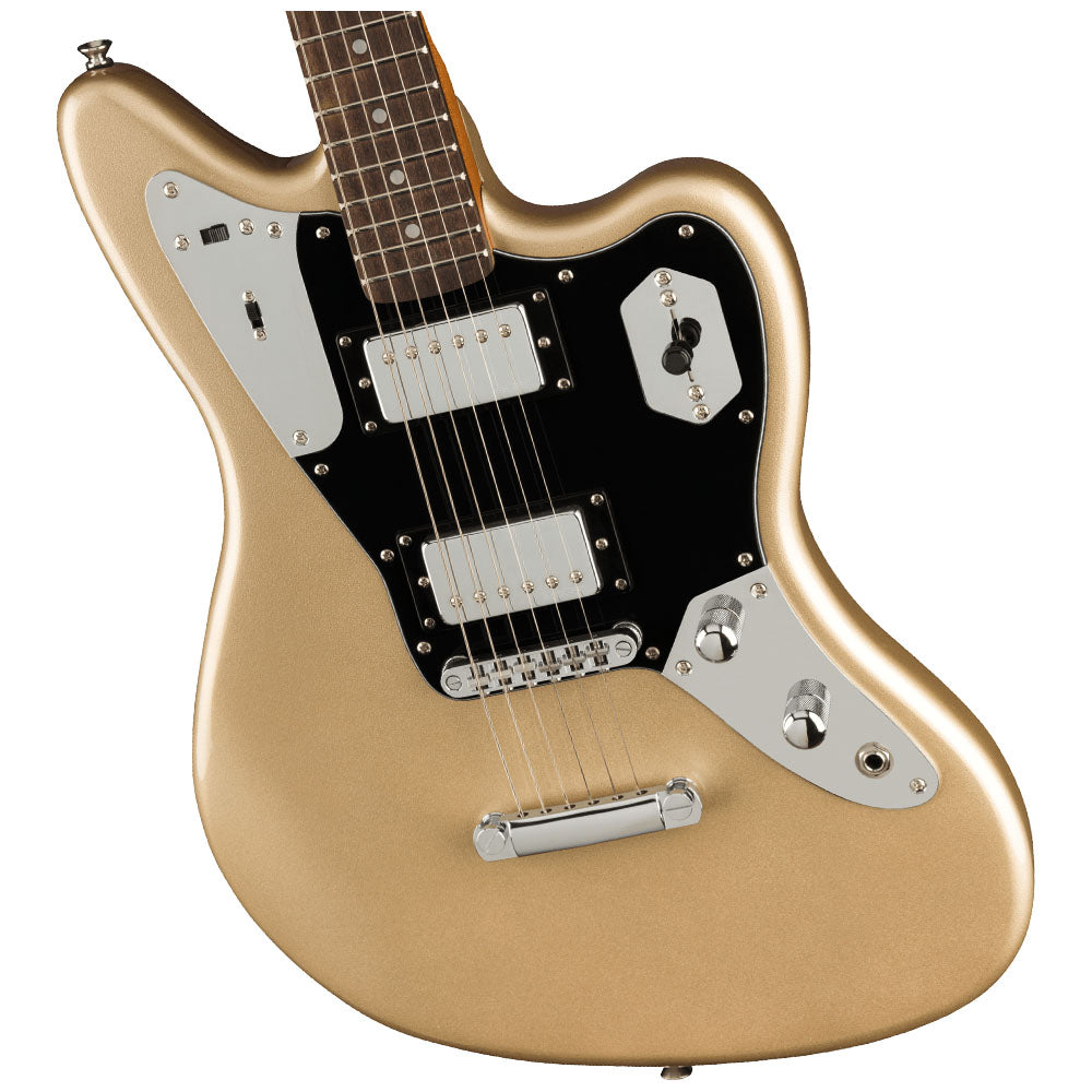 Guitarra Eléctrica Fender SQUIER 0370350544 Contemporary Jaguar HH ST Black Pickguard Shoreline Gold