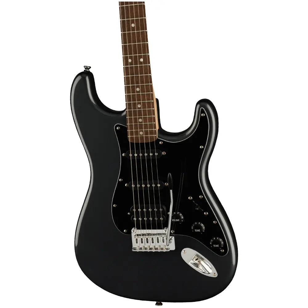 Paquete de Guitarra Eléctrica Squier 0372821069 Affinity Series Stratocaster HSS Pack Charcoal Frost Metallic