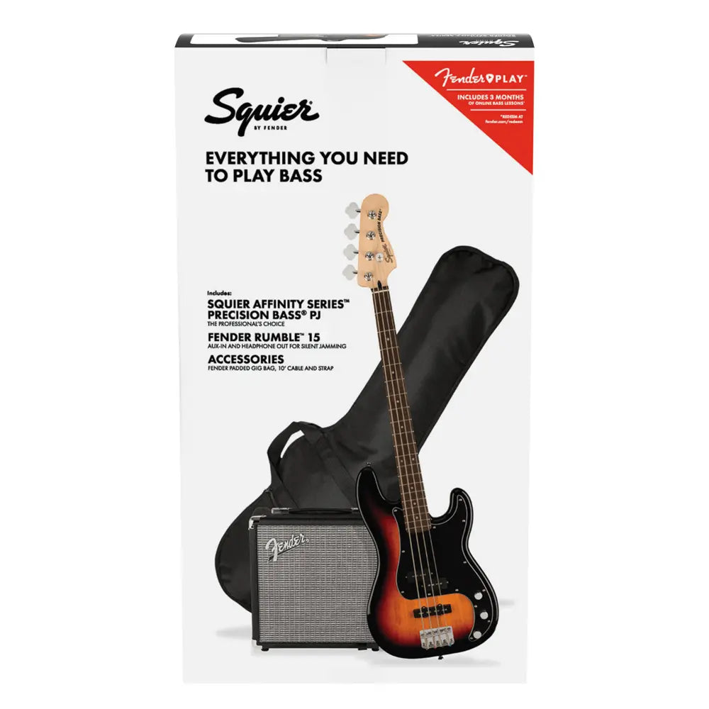 Paquete Bajo Eléctrico Fender SQUIER 0372980000 Affinity Series Precision Bass PJ Pack