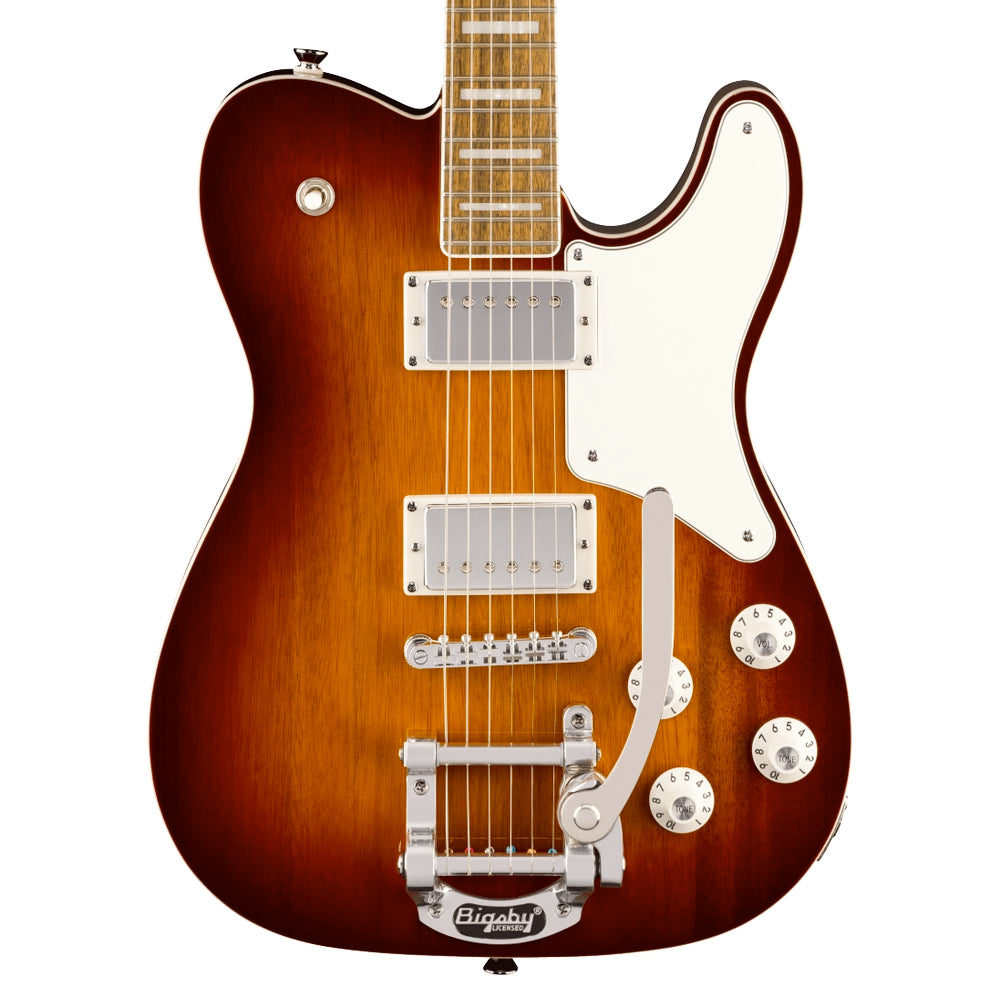 Squier 0377065542 Guitarra Eléctrica Paranormal Troublemaker Telecaster Deluxe con Bigsby Honey Sunburst