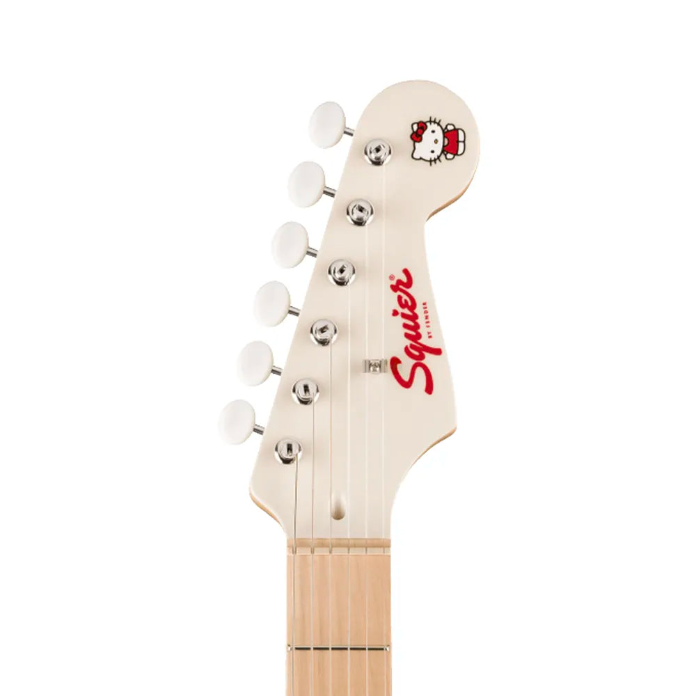 Fender Squier 0379102980 Guitarra Eléctrica x Hello Kitty White Stratocaster