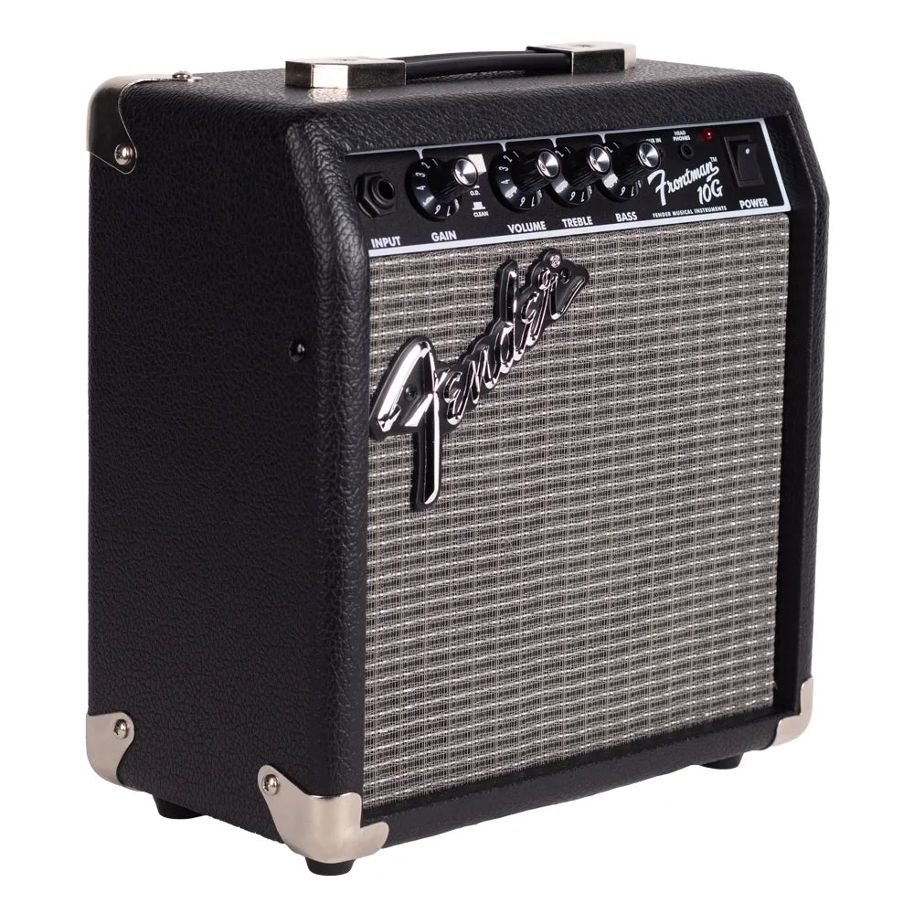 Paquete Guitarra Eléctrica Fender 0379800006 Debut Stratocaster Pk Blk 120v (Frontman 10, Funda, Tahalí, Cable, Atril, Encordadura, Puas)
