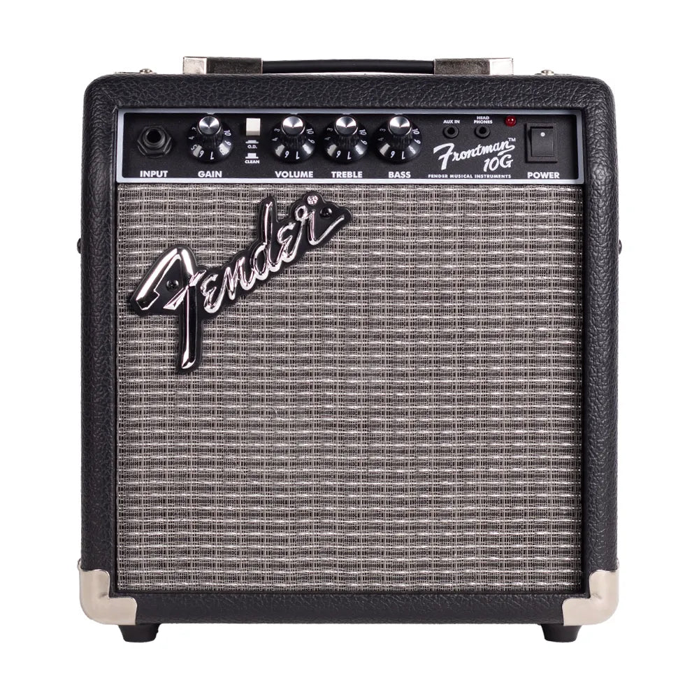 Paquete Guitarra Eléctrica Fender 0379800006 Debut Stratocaster Pk Blk 120v (Frontman 10, Funda, Tahalí, Cable, Atril, Encordadura, Puas)