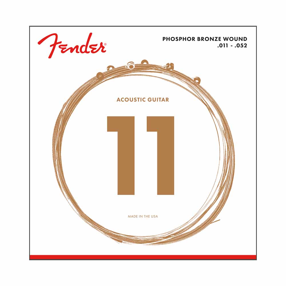 Encordadura para Guitarra Acústica .011/.050 FENDER 0730060405