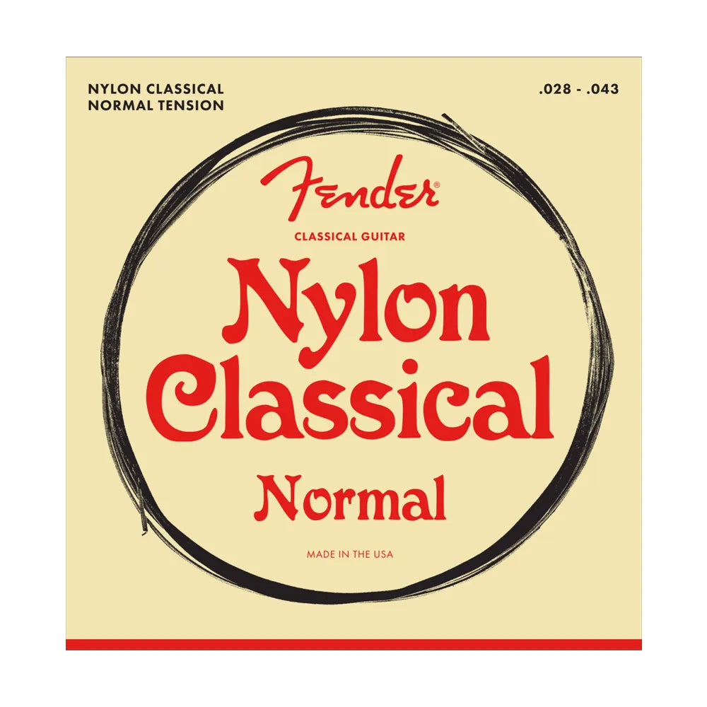 Fender 0730100400 Encordadura Guitarra Acústica Nylon Medium 100 Clear/Silver Tie End