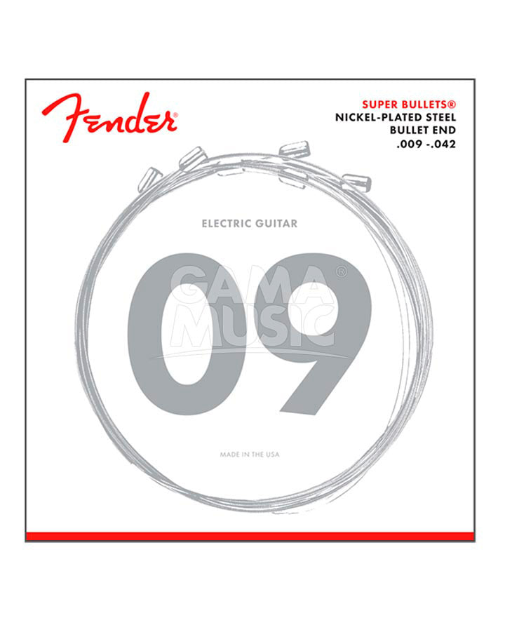 Encordadura Guitarra Eléctrica Fender 3250 L 9-42 Bullet 0733250403