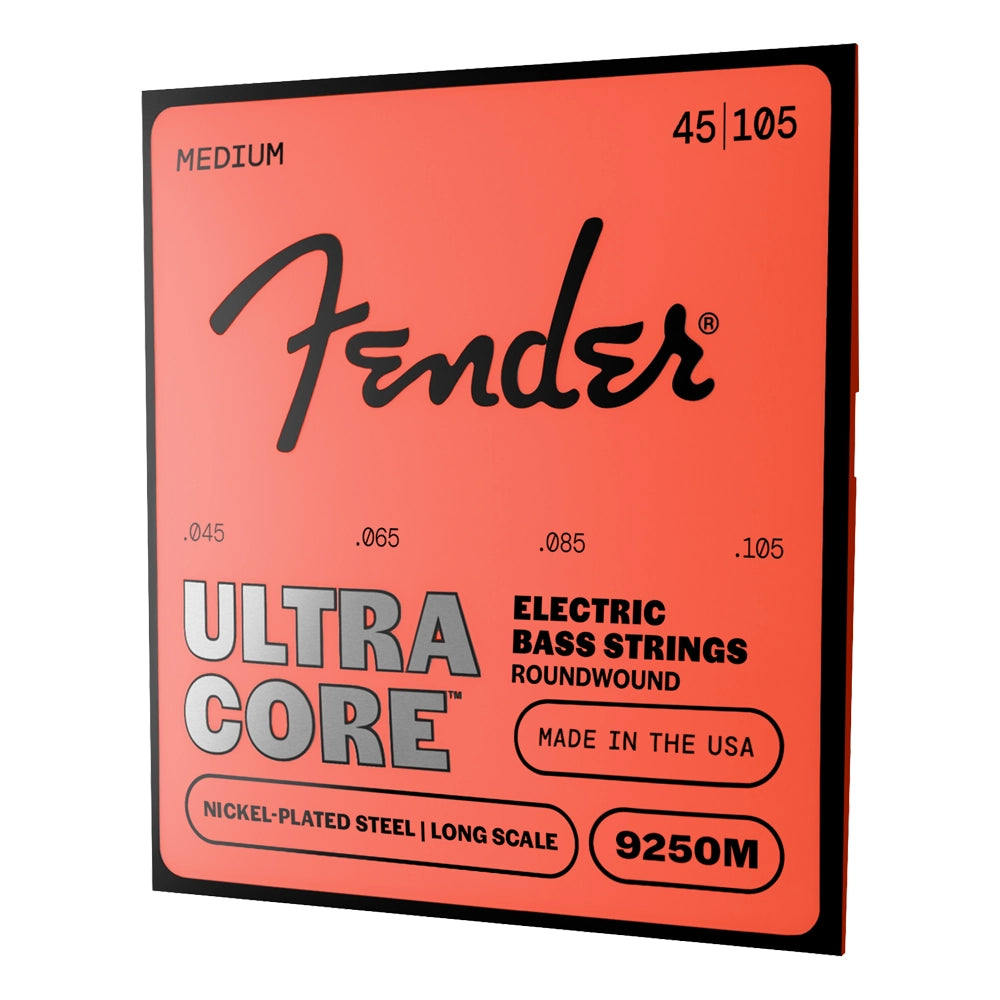 Fender 0737250706 Encordadura Bajo Eléctrico Ultracore 9250 Roundwound Acero Niquelado 45/105 Punta de Bola