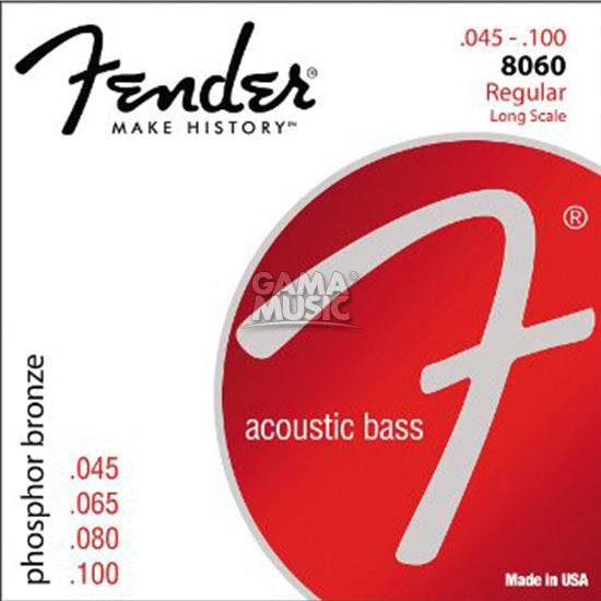 Encordadura para Bajo Acústico 4 Cuerdas Regular .045/.100 FENDER 0738060400