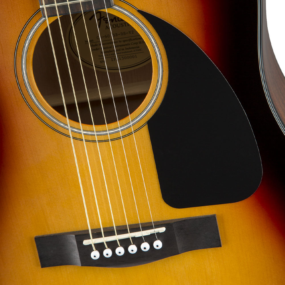 Guitarra Acústica Fender Cd-60 Dreadnought V3 con Case Sunburst 0970110232