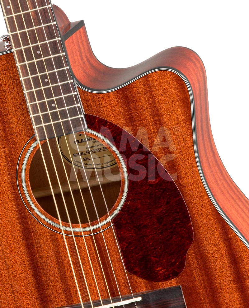 Guitarra Electroacústica Fender 0970213322 CD-140SCE Dreadnought All-Mahogany w/Case