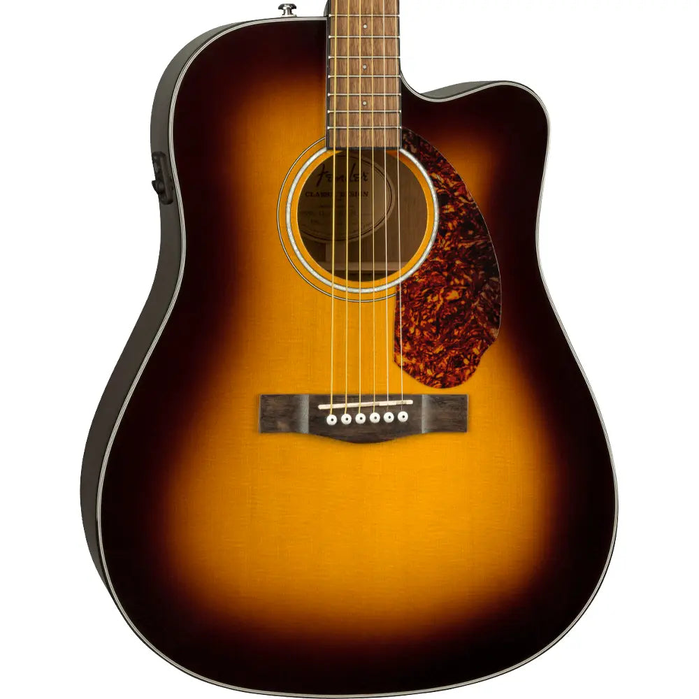 Guitarra Electroacústica Fender 0970213332 CD-140SCE Dreadnought Walnut Fingerboard Sunburst con estuche
