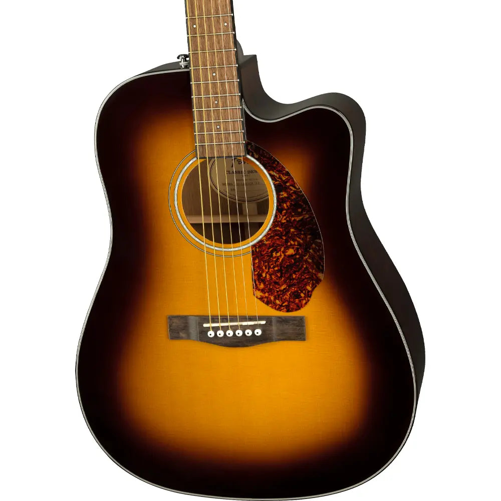 Guitarra Electroacústica Fender 0970213332 CD-140SCE Dreadnought Walnut Fingerboard Sunburst con estuche