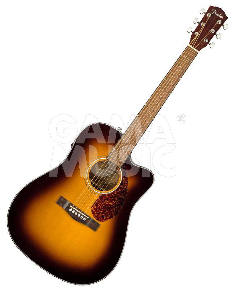 Guitarra Electroacústica Fender 0970213332 CD-140SCE Dreadnought, Walnut Fingerboard, Sunburst con estuche