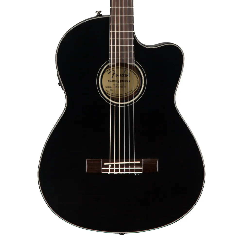 Fender 0970264306 Guitarra Electroacústica CN-140SCE Nylon Thinline Black w/case