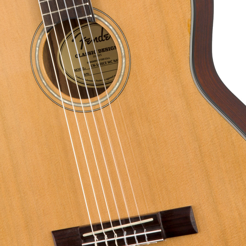 Fender CN-140SCE Nylon Thinline Guitarra Electroacústica 0970264321 con Estuche