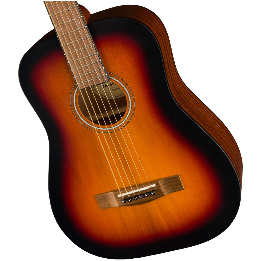 Guitarra Acústica Fender 0971170103 Fa-15 Steel 3/4 Sb W/Bag Wn