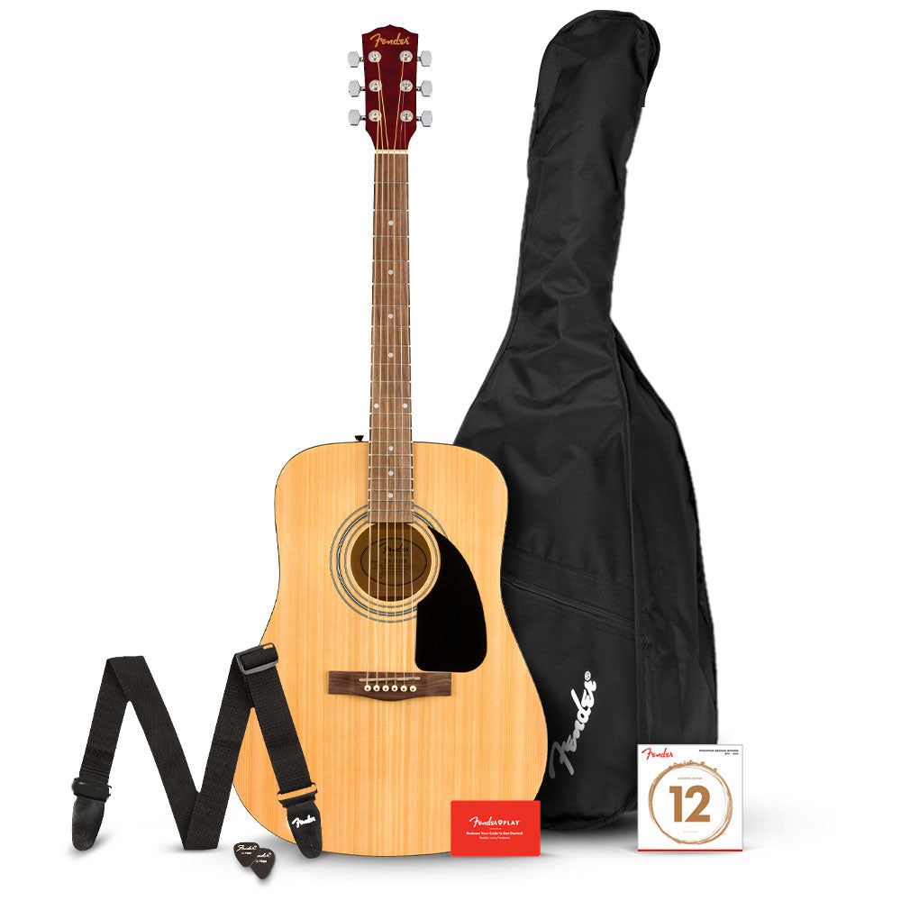 Paquete Guitarra Acústica Fender Fa-115 Dreadnought Walnut 0971210721