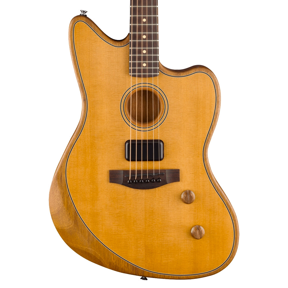 Fender 0973133534 Guitarra Electroacústica Acoustasonic Standard Jazzmaster Aged Natural