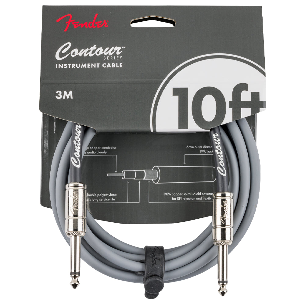 Fender 0990571124 Cable para Instrumento Contour Plata 10'