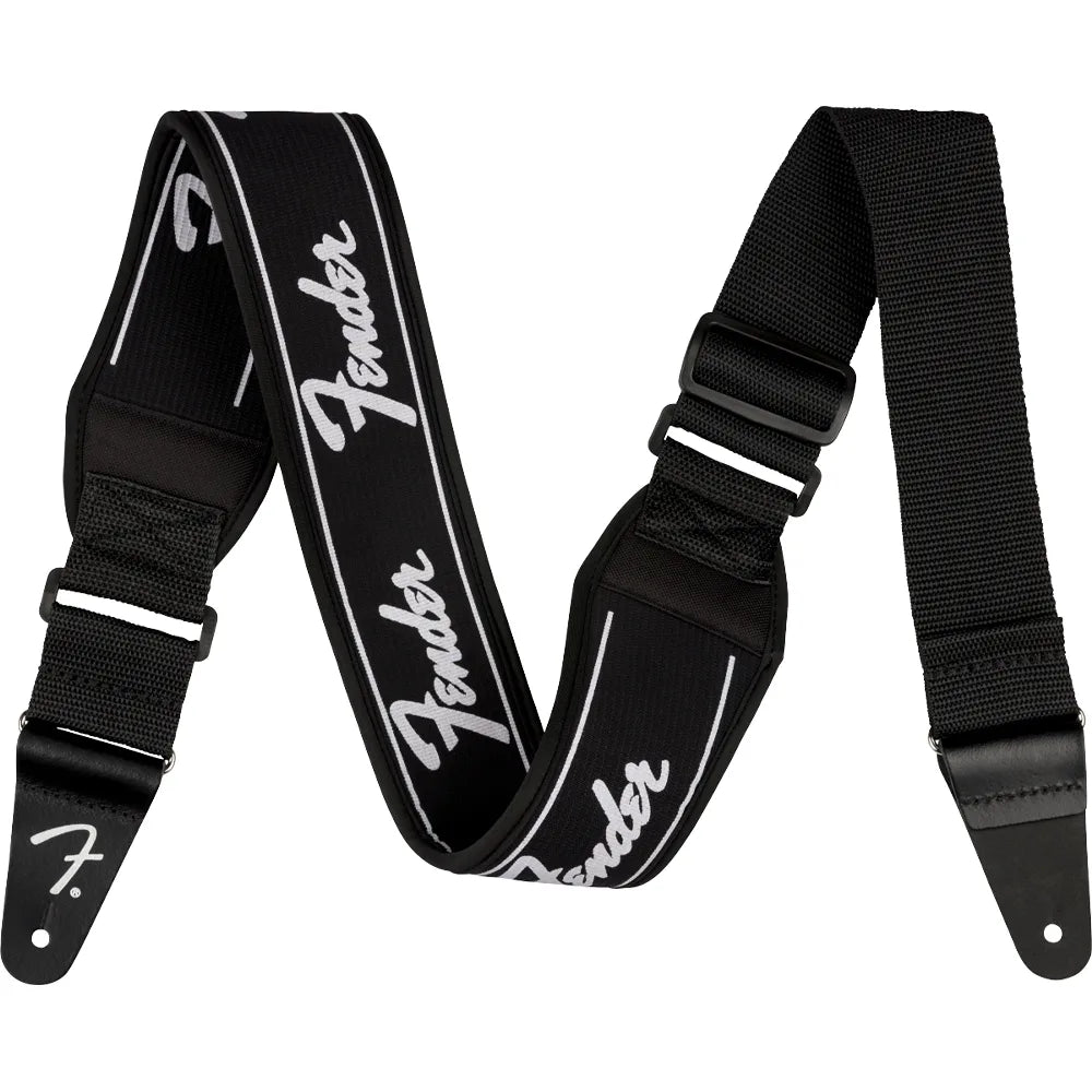 Fender 0990694209 Tahalí 2.5" Swell Neoprene Logo Strap Running Logo