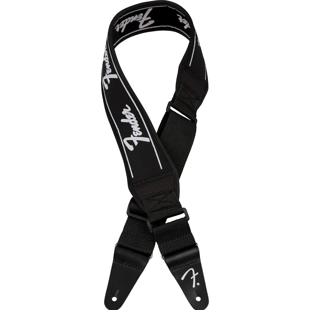 Fender 0990694209 Tahalí 2.5" Swell Neoprene Logo Strap Running Logo