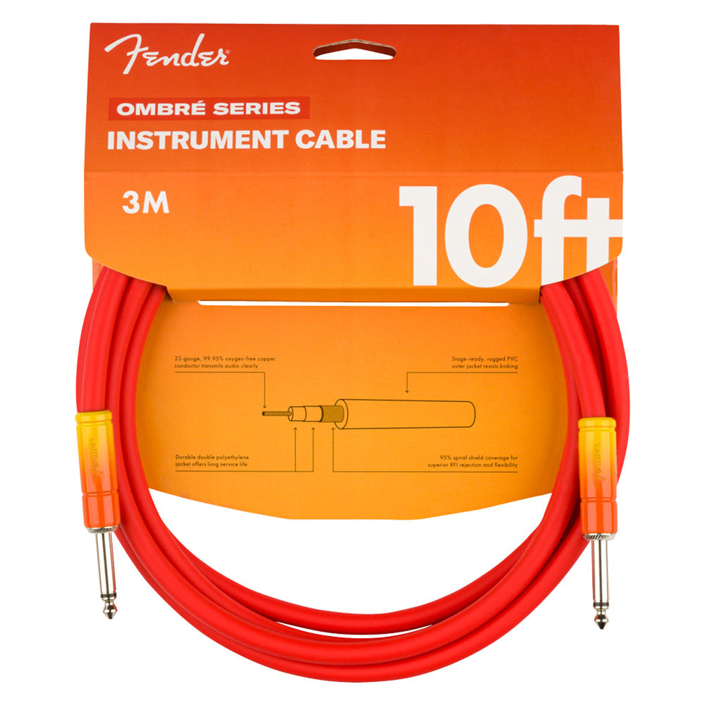 Fender 0990810200 Cable Instrumento 10in Ombré Tequila Sunrise 3m