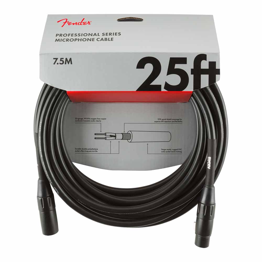 Fender Professional Series Microphone Cable 25ft Cable para Micrófono 0990820015