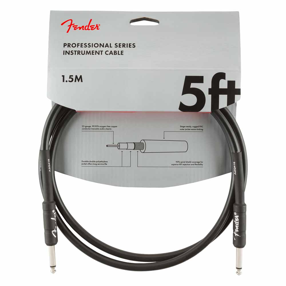 Cable para Instrumento 1.5m Black FENDER 0990820026