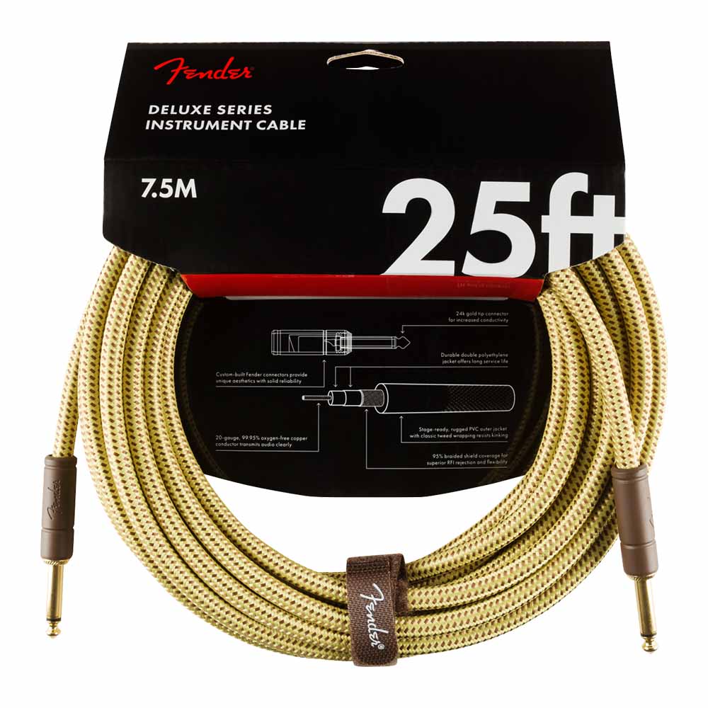 Cable para Instrumento Deluxe 7.6m Tweed FENDER 0990820076