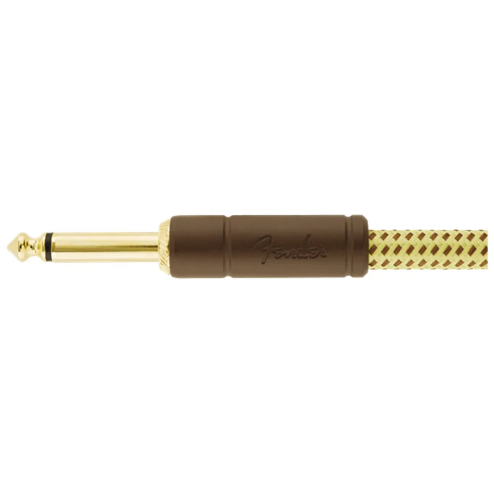 Fender 0990820086 Cable Instrumento Deluxe Series Instrument Cable Straight/Angle 15' Tweed