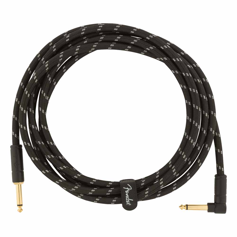 Cable para Instrumento Deluxe 3m Black Tweed con Plug Angular FENDER 0990820090
