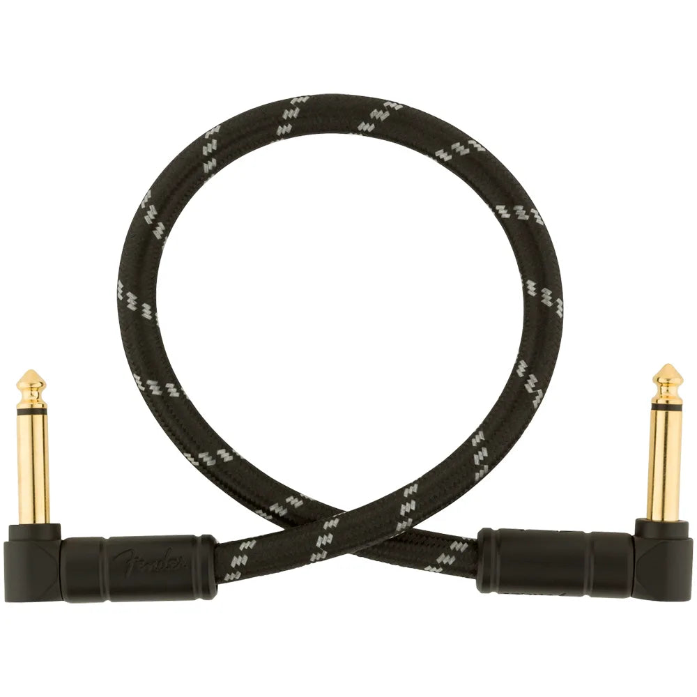 Fender 0990820095 Cable Deluxe Series Instrument Cable Angle/Angle 1' Black Tweed 30cm
