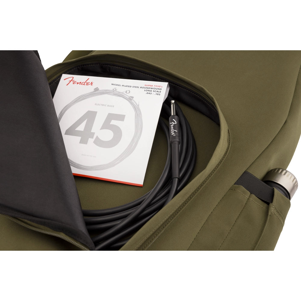 Fender 0991513498 Funda para Bajo Eléctrico Troubadour Color Verde Oliva