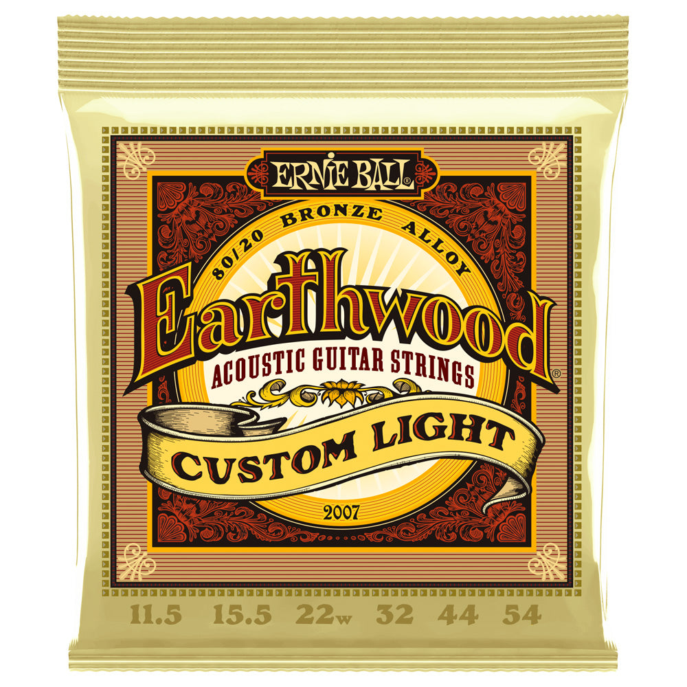 Encordadura Guitarra Acústica E.Ball ERNIEBALL 2007 Earthwood Custom Light  Bronce 0.011 - 0.054