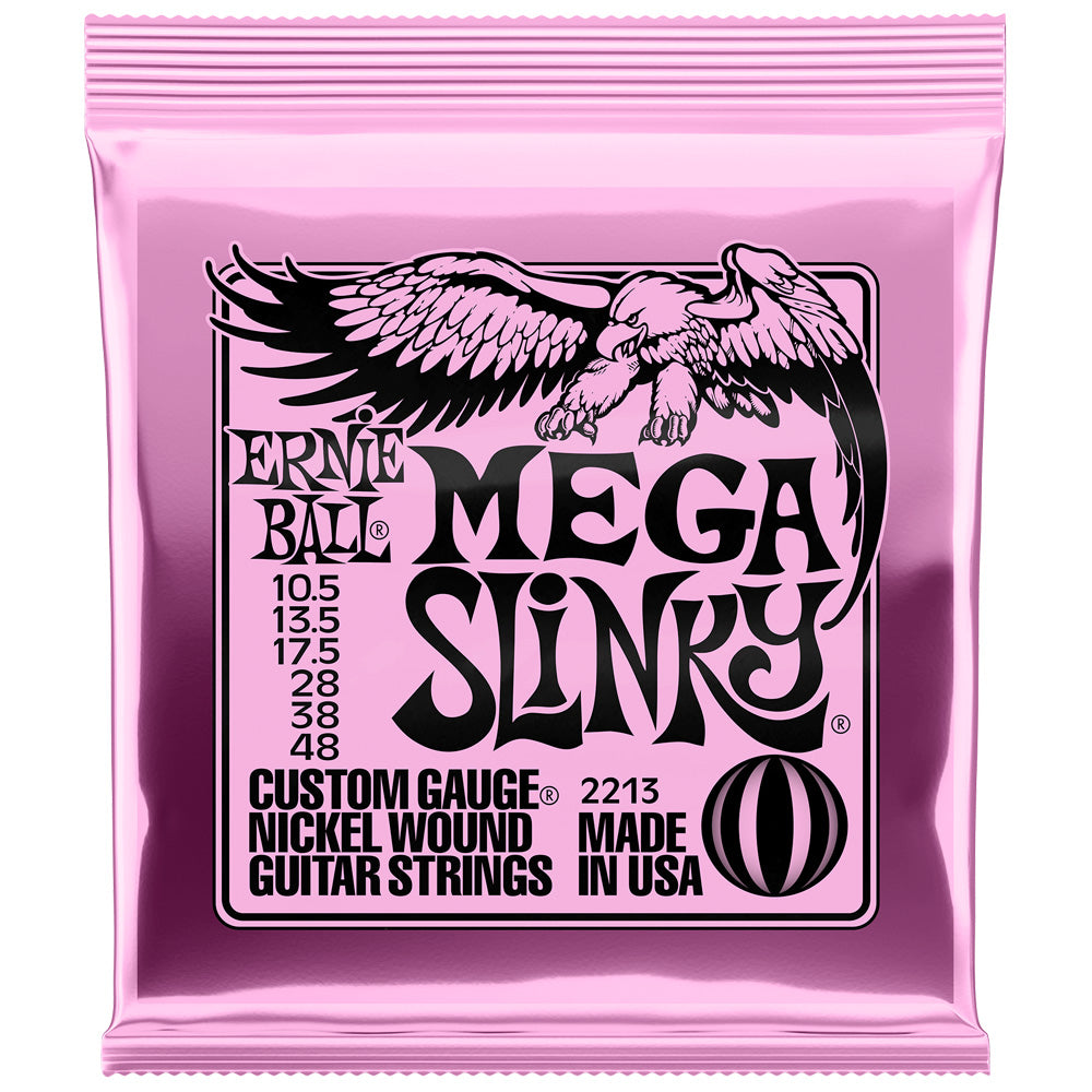 Encordadura Guitarra Eléctrica E.Ball ERNIEBALL 2213 Mega Slinky Niquel 0.0105 - 0.048