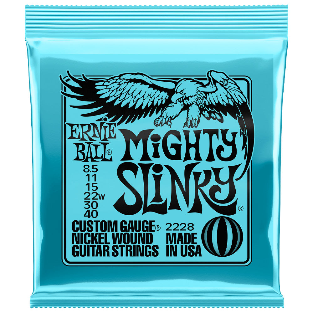 Encordadura Guitarra Eléctrica E.Ball ERNIEBALL 2228 Mighty Slinky Niquel 0.0085 - 0.040