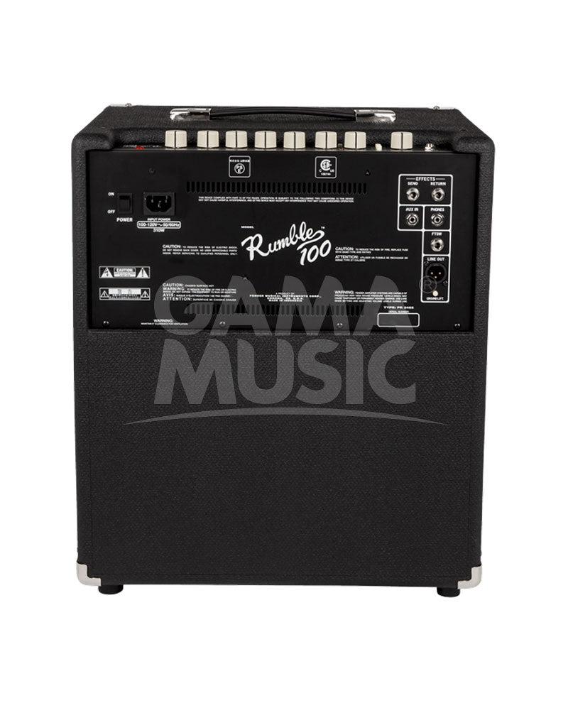 Fender Rumble 100 Black and Silver 100W Amplificador para Bajo 2370400000