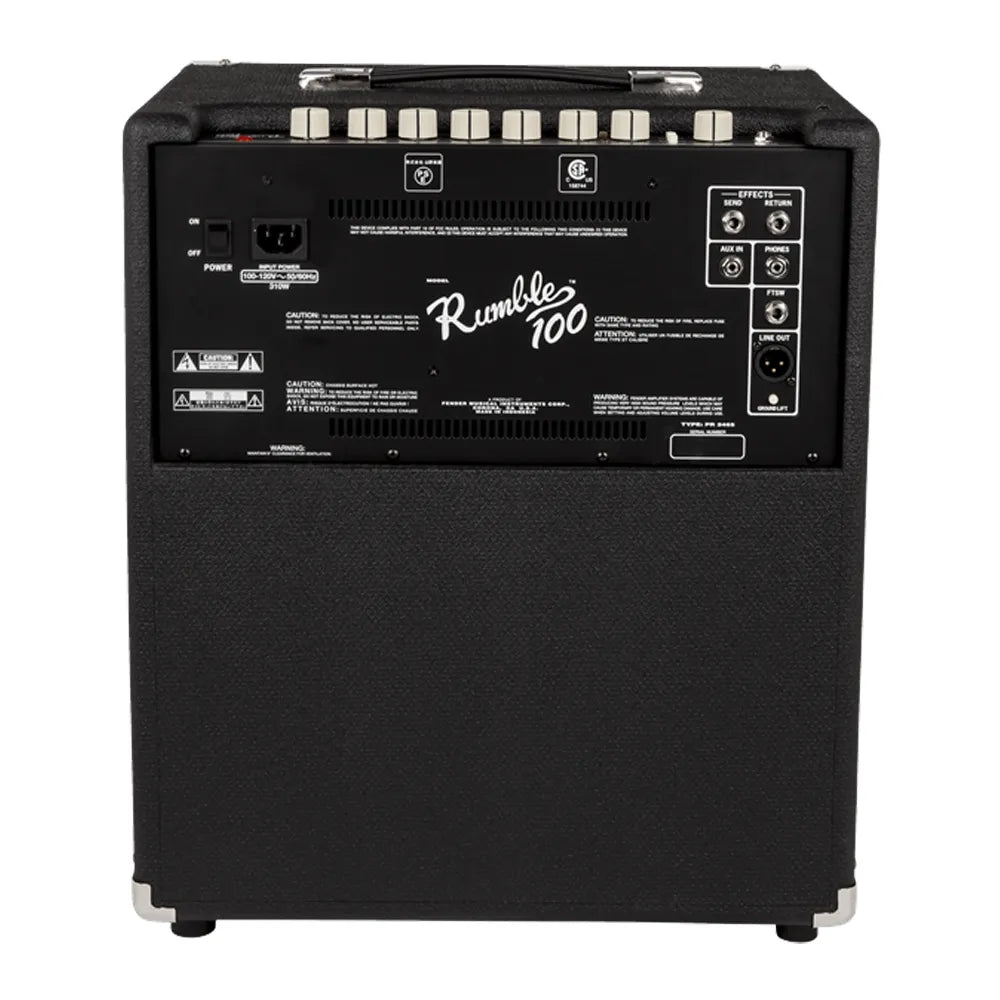 Fender Rumble 100 Black and Silver 100W Amplificador para Bajo 2370400000