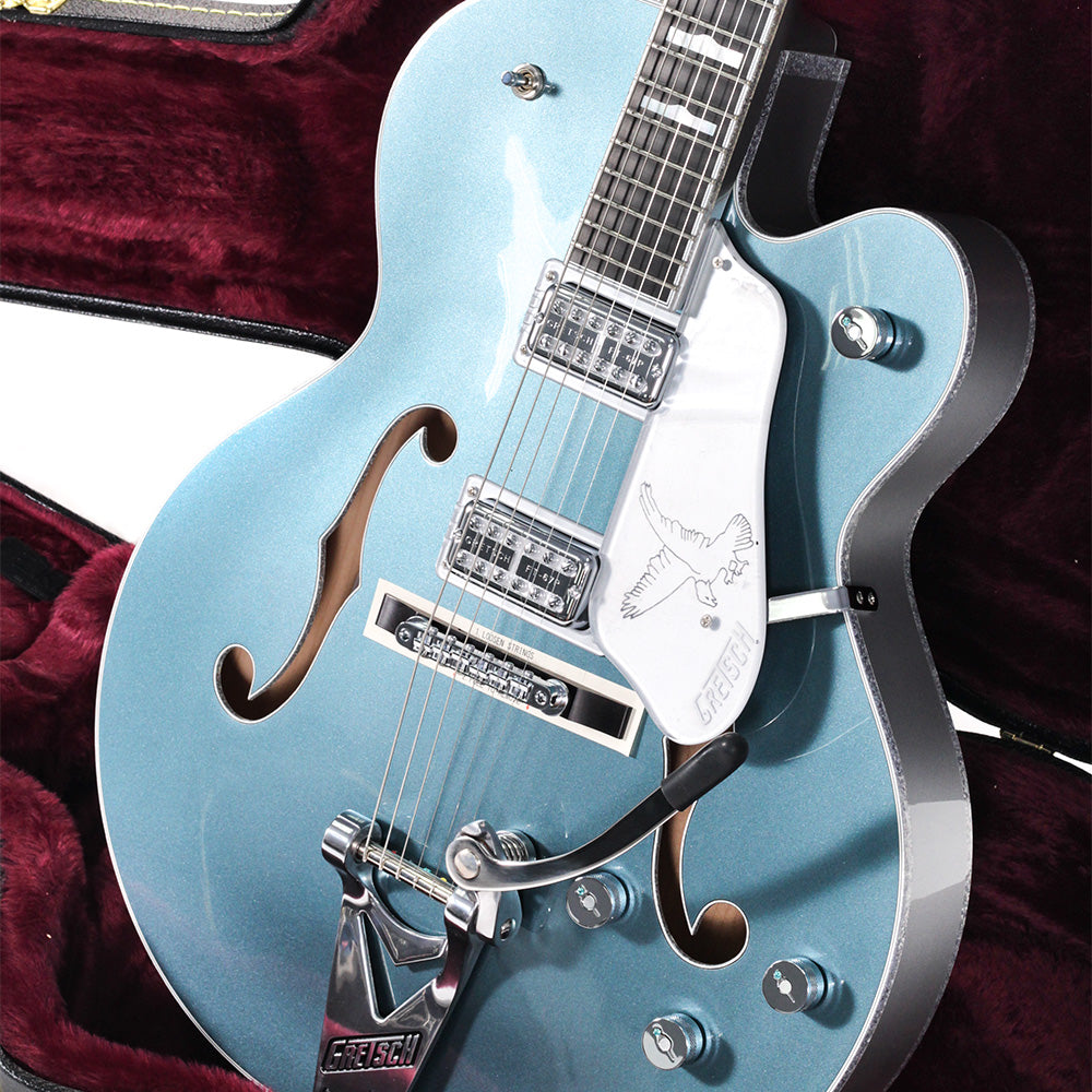 Guitarra Eléctrica Gretsch GRETSCH GUITARS 2401514874 G6136T-140 LTD 140th Double Platinum Falcon with String-Thru Bigsby Two-Tone Stone Platin