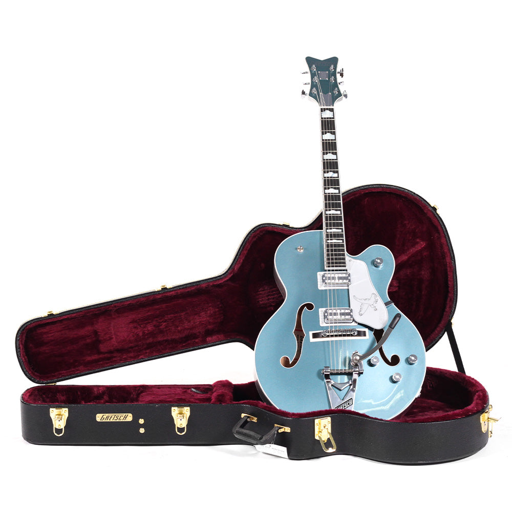 Guitarra Eléctrica Gretsch GRETSCH GUITARS 2401514874 G6136T-140 LTD 140th Double Platinum Falcon with String-Thru Bigsby Two-Tone Stone Platin