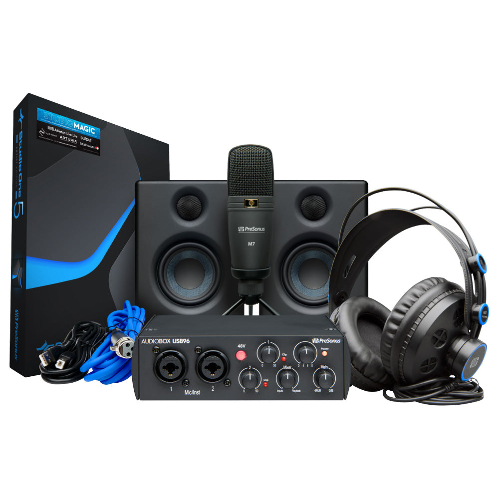 Presonus AudioBox USB 96K Studio Ultimate Bundle 25th Anniversary Edition 100-120V Paquete Grabación 2777700102