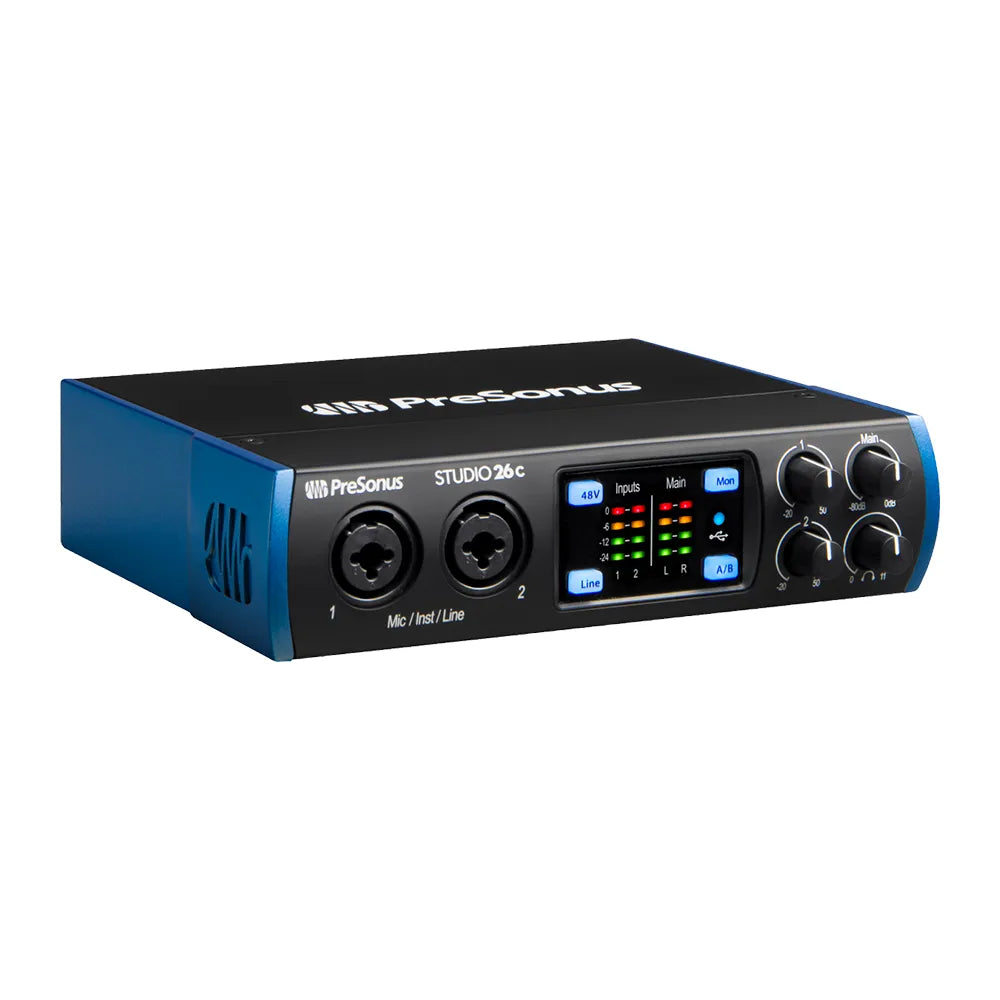 Interface Presonus 2777714404 Studio 26c Black and Blue MX