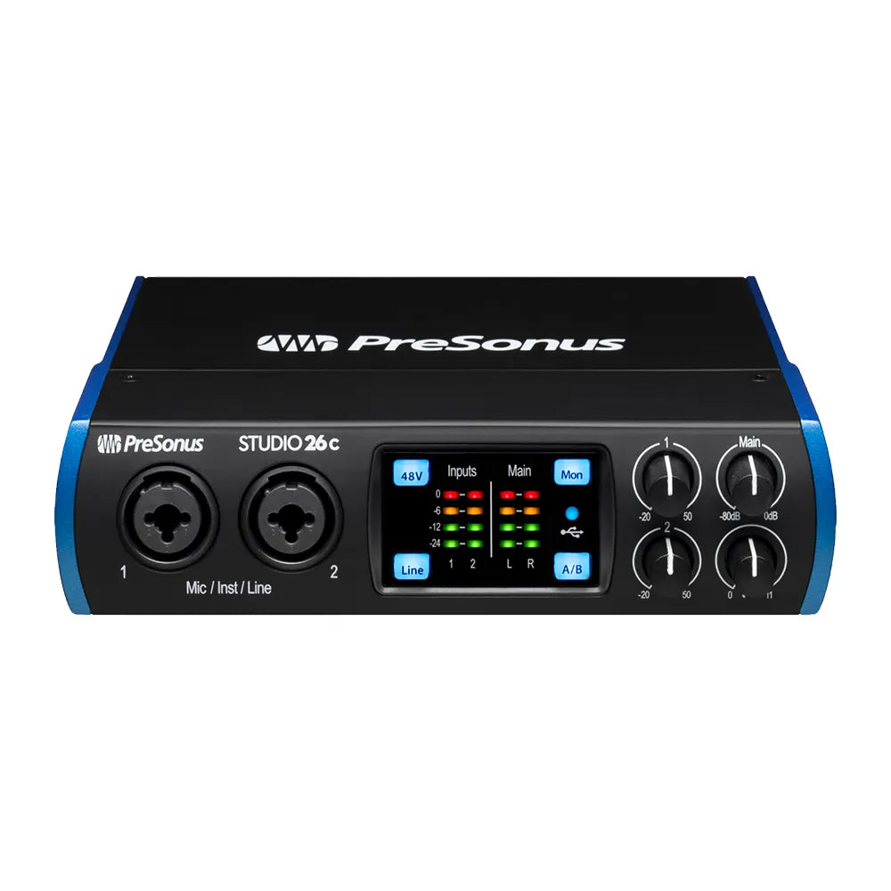 Interface Presonus 2777714404 Studio 26c Black and Blue MX
