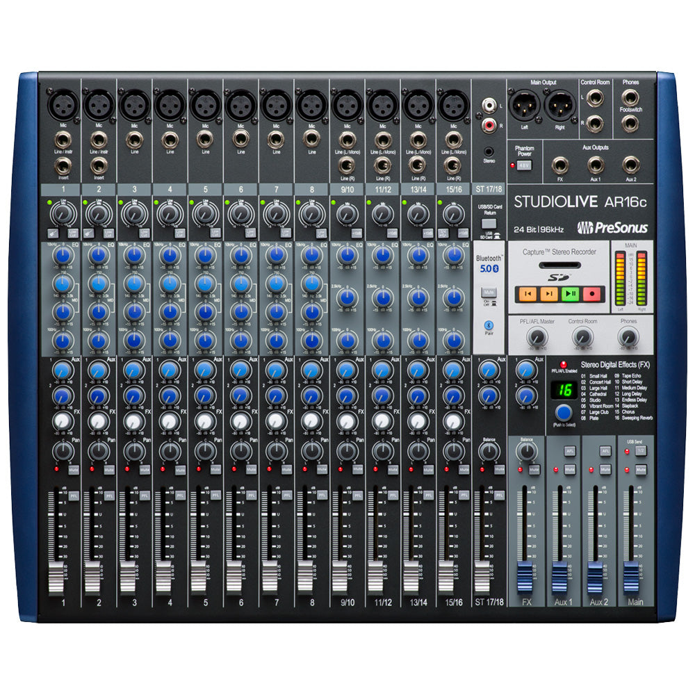 Mezcladora Presonus 2779200102 StudioLive AR16c Analog Mixer Blue