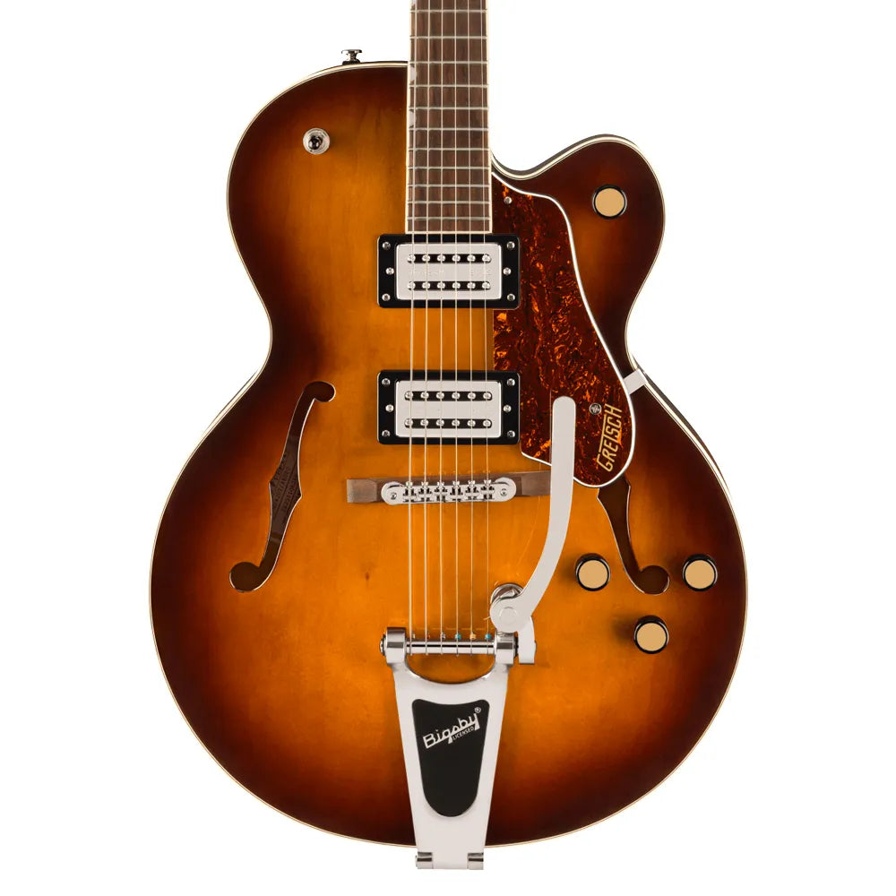 Gretsch 2807205552 Guitarra Eléctrica G2420T Streamliner Hollow Body with Bigsby Broad Tron BT-3S Pickups Robusto Burst