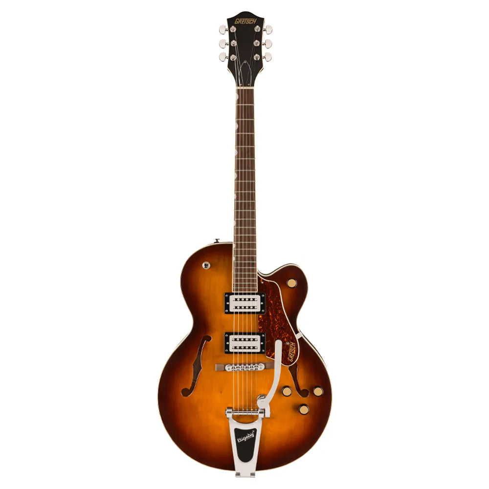 Gretsch 2807205552 Guitarra Eléctrica G2420T Streamliner Hollow Body with Bigsby Broad Tron BT-3S Pickups Robusto Burst