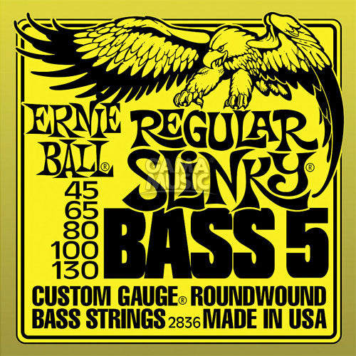 Encordadura Bajo Eléctrico ERNIEBALL 2836 45/130 5 Cuerdas Regular Slinky