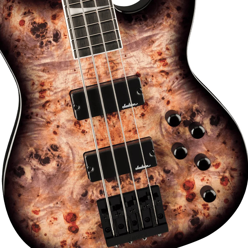 Jackson 2919097557 Bajo Eléctrico JS Series Concert Bass CB JS3P Transparent Black Burst