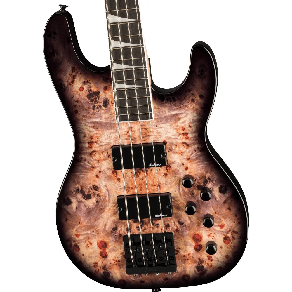 Jackson 2919097557 Bajo Eléctrico JS Series Concert Bass CB JS3P Transparent Black Burst